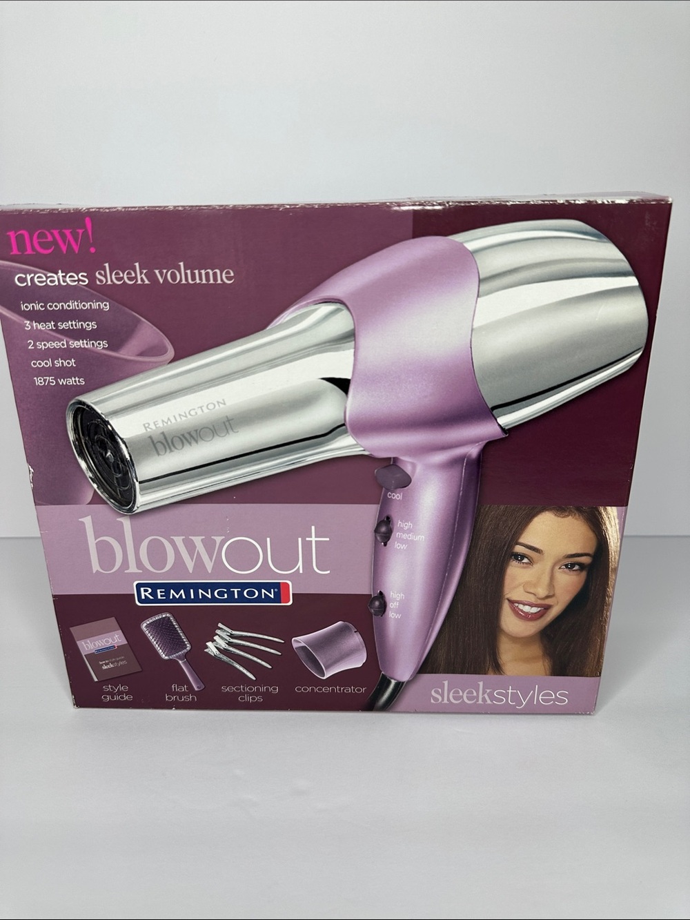 Remington Metallic Pink and Silver Blowout Hair Dryer